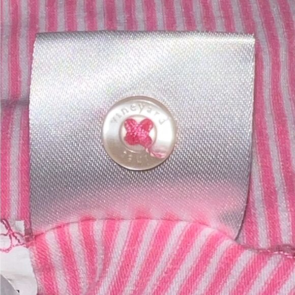 Vineyard Vines Women's Pink Striped Polo Tank Top Whale Logo Small EUC - Picture 8 of 8